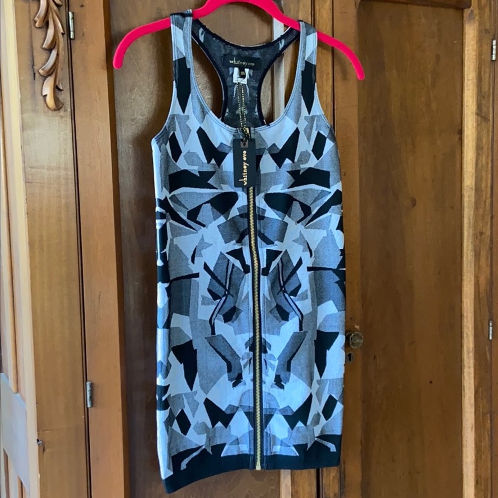 Whitney eve zip up mini dress xs/s NWT
